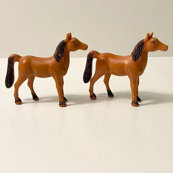 Vintage Lot of 3 Plastic Horse Figures  3 Inch Tall Toys - Picture 5 of 16